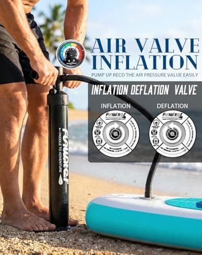 FunWater Inflatable Stand Up Paddle Board with Beginners SUP Accessories view 5