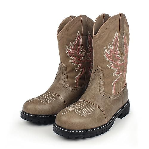 Hawkwell Women's Mid Calf Western Cowboy Cowgirl Boot Round Toe Embroidered Fashion Boots view 4