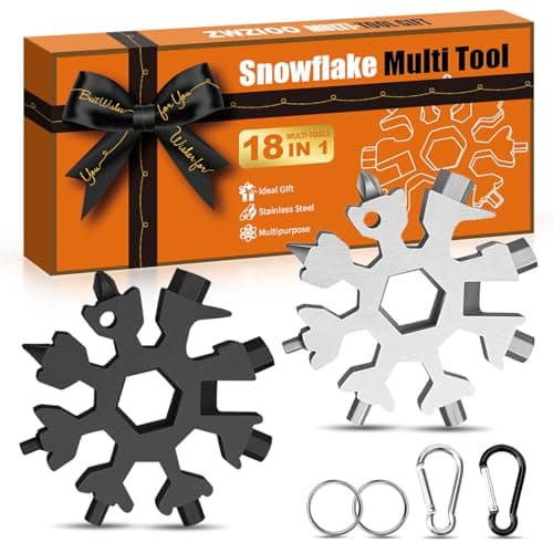 Stocking Stuffers Gifts for Men,18 in 1 Snowflake Multitool, 2 Pack — image 1