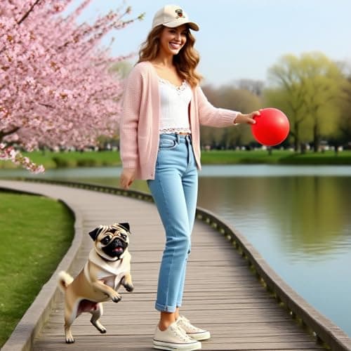 EXFAI Embroidered Hat Adjustable Baseball Cap, Dog Gifts for Dog Lovers, Funny Gifts for Women Men view 4