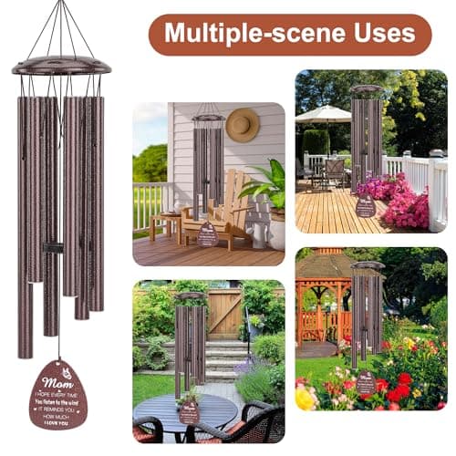 Birthday Gifts for Mom, 32" Moms Wind Chimes, Mother's Day Best Gift for Mom, Mother Birthday Gift from Daughter Son, Love Reminder Gifts for Thanksgiving Christmas view 5