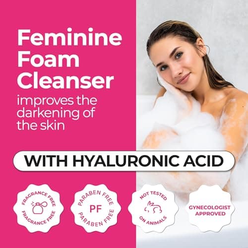 ZENZSUAL Feminine Foam Cleanser with Hyaluronic Acid & Organic Cranberry Extract – pH Balanced Feminine Wash for Sensitive Skin, Fragrance-Free Vaginal Cleanser, Hypoallergenic Intimate Care, 3.4 oz view 3