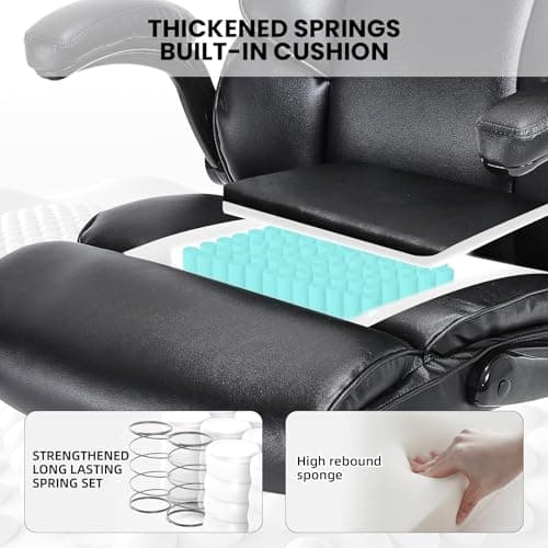 Big and Tall Office Chair 500lbs Heavy Duty Desk Chair for Heavy People view 5