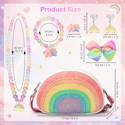 Toddler Purse Christmas Birthday Gifts for Girls 3-8, Dress Up Jewelry Toys view 4