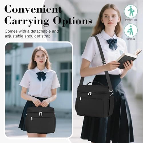DALINDA Insulated Lunch Bag Lunch Box for Women Men,Leak-Proof Cooler Bag Lunchbox Lightweight for Work Picnic,Study,Beach,Camping,Travel view 5