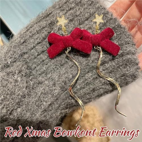 1 Pair Christmas Earrings for Women, Atarvana Velvet Earrings Tassel Unique Xmas Jewelry Gifts for Women view 4