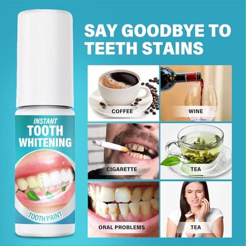 Tooth Paint, Instant Teeth Whitening Paint Kit, White Gel Paint for Teeth, Easy & Fast Get Shiny Teeth, Safe, Assertive Socializing view 7