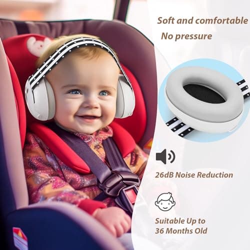 Laudexua Baby Ear Protection, Noise Cancelling Headphones for Babies and Toddlers Up to 36 Months view 3