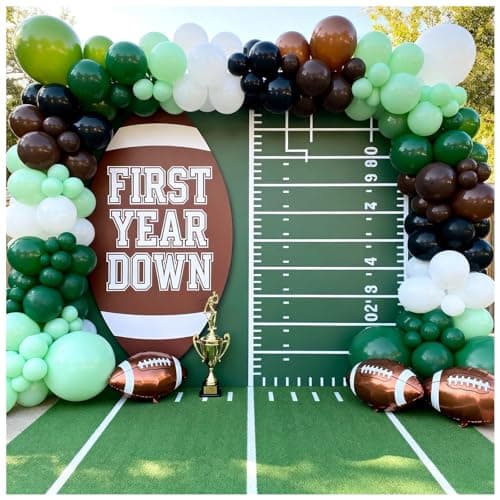 Football Party Balloon Decorations Set,Football-themed Supplies for Indoor/Outdoor Super Bowl & Playoffs Celebration, Football Birthday Decorations graduation for Boys, Mens — image 1