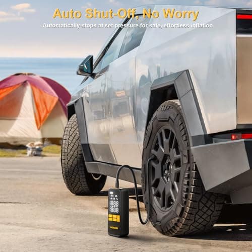 MODARI Tire Inflator Portable Air Compressor - 4X Faster 160 PSI Portable Air Pump for Cars - Cordless Tire Inflators with Gauge - Portable Tire Inflator for Car, Pickup, Bike and More view 6