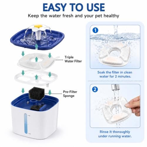 veken water fountain filters view 3