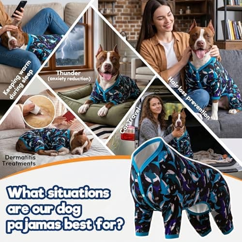 LovinPet Dog Pjs Large Breed, Whale Hello There White Print, M view 5