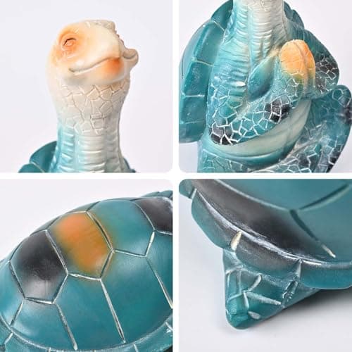 Boobezeen Sea Turtle Meditation Yoga Decor, Zen Resin Statue & Garden Figurine of Meditating Turtle — Coastal Beach & Home Office Desk Decorations, Calming Gift for Mom (Blue Prayer) view 6