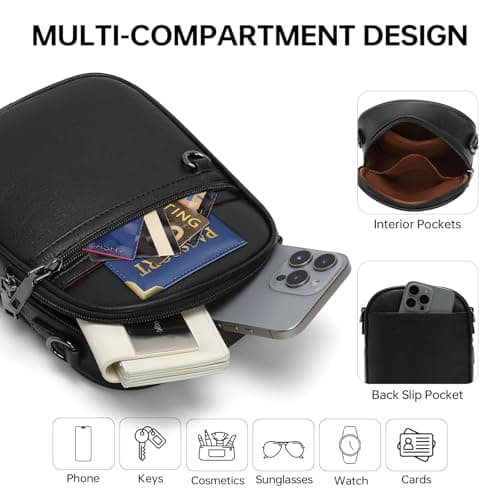 GEMIU Small Crossbody Bags for Women Trendy, Vegan Leather Cross Body Purse, Shoulder Cell Phone Purse with Built in Wallet view 3