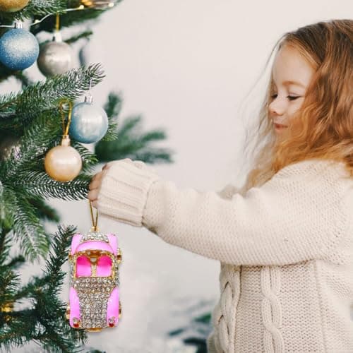 Pink Car Ornaments with Rhinestone view 6