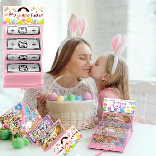 Easter Money Envelope for Cash with 10 Slots, Bunny Card for Easter, Birthday, Graduation, Party Gifts | Creative Cash Envelope for Men, Women, Boys, Girls, Teens, Adults (Pink, 1Pcs) view 2