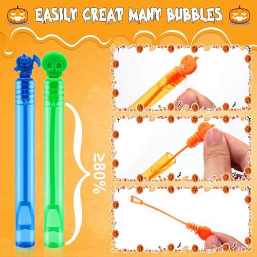 Halloween Party Favors Mini Bubble Wands 30PCS Halloween Goodie Bag Stuffer view 3