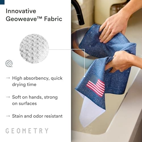 GEOMETRY Kitchen Tea Towel - Quick Dry Microfiber Cloth Dish Towels for Kitchen Drying - Premium Quick Dry Towel (Gradient Star, 1-Pack) view 5