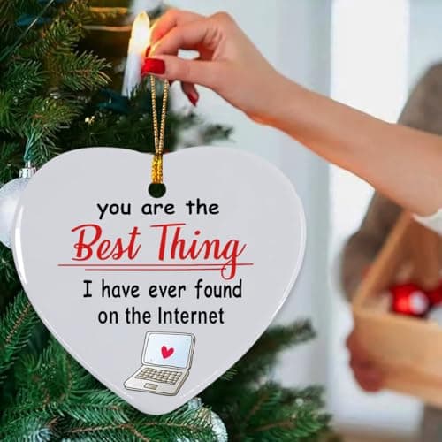 Couples Christmas Ornament 2026, Personalized Christmas Ornaments Couple, Romantic Christmas Ornaments for Wife and Husband, Couples, Best Thing I Found On The Internet view 4