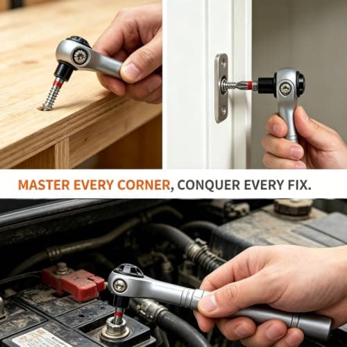 40-in-1 Magnetic Ratcheting Screwdriver Set with 180° Rotating | S2 Steel Bits Screwdriver Set, Repair Tool Kit for Furniture, Precision Electronics, DIY Project, Gift for Men & Husband view 4