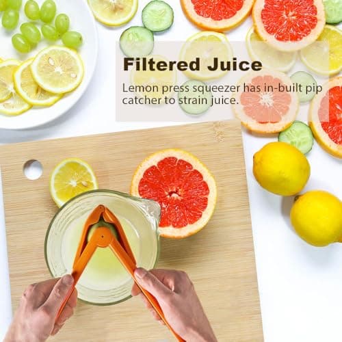 Citrus Juicer - Manual Lemon Lime Orange Squeezer - Effortless Juice Presser - Space-Saving Design view 2