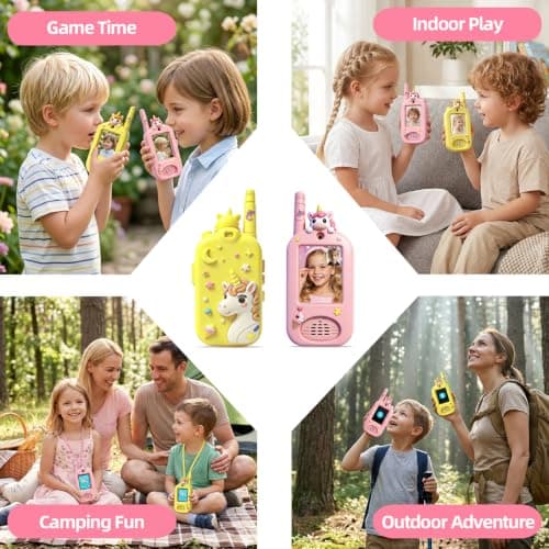 Kids Video Walkie Talkies, 2 Pack Rechargeable with HD Camera & Screen view 3