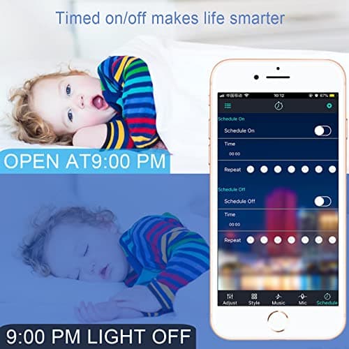 APSPOW LED Strip Lights 100ft, Bluetooth and APP Control, Multicolor RGB Light Strips, Music Sync Color Changing for Bedroom Indoor view 4