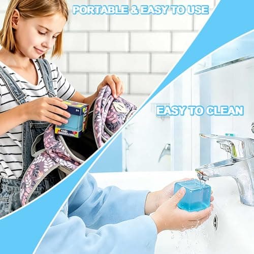 Cube Squishy Stress Relief Toys: Clear Sensory Fidget Toys for Anxiety & ADHD, Soft Slow Rising Squeeze Toys for Desk Office, Cool Gadgets for Men and Women Gifts for Father Monther Teens&Adults view 6