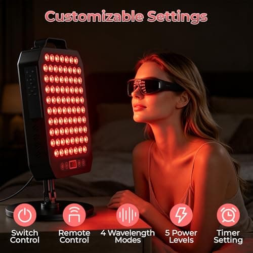 Red Light Panel 78 Dual Chip 660nm&850nm Therapy Lamp for Face and Body view 3