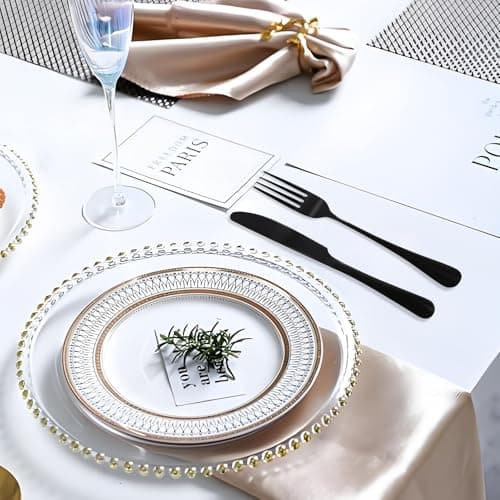 Black Silverware Set, Stainless Steel Flatware Set Service for 6, Kitchen Cutlery Gift Set Utensils Knife Fork Spoon Dinnerware Tableware Kit for for Home, Wedding, Restaurant (Black) view 5