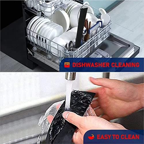 Silicone Kitchen Stove Gap Covers, Kitchen Counter Gap Anti-Slip Non-Tacky Filler Seals Spills Between Counter, Stovetop, Oven, Washer, Heat-Resistant，Set of 2 (21 Inches, Black) by liboyixi view 6