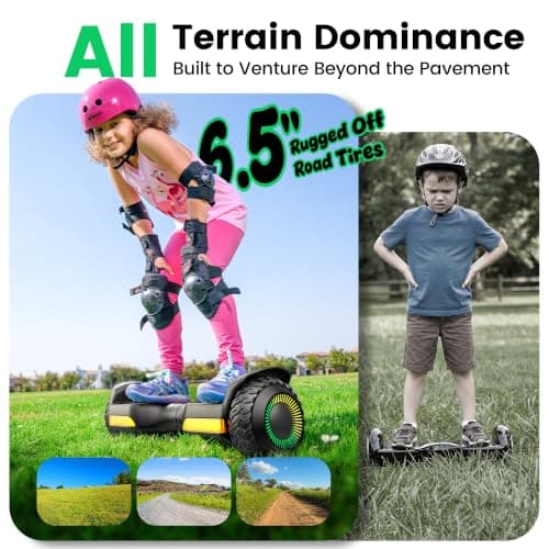 Gyroor Hoverboard G13 All-Terrain Off-Road Bluetooth LED Lights for Kids view 3