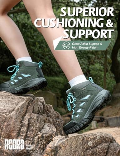 R CORD Hiking Boots Women Waterproof Breathable Non-Slip Womens Hiking Boots Arch Support for Rocky Trails Mountain Climbing & All-Day Comfort view 2