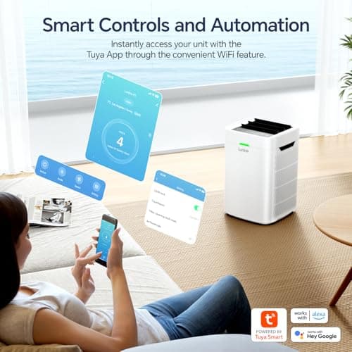 Lunino Air Purifiers for Home Large Room up to 2800 Ft², Double-Sided HEPA Air Purifier with Washable Pre-filter, Smart WiFi, PM 2.5 Air Quality Monitor, 3 Fan Modo, for Pets Hair, Dust, Pollen, Smoke view 2