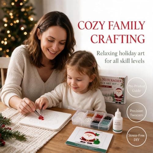 Mosaic Sea Glass Art Kit,DIY Christma Craft Art for Holiday Wall Decor Gift view 4
