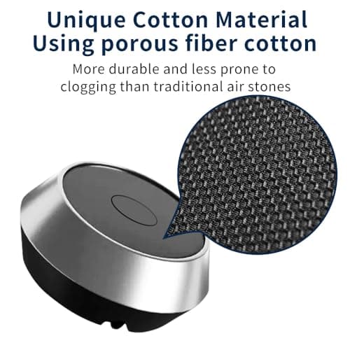 4.7 Inch Aquarium Air Stone Disc Bubble Diffuser Release Tool with 6Ft Air Tube, 2 Pieces Air Stones Oxygen Diffuser for Fish Tank, Ponds & Circulation System, Check Valve Hydroponic Aeration Bubbler view 6