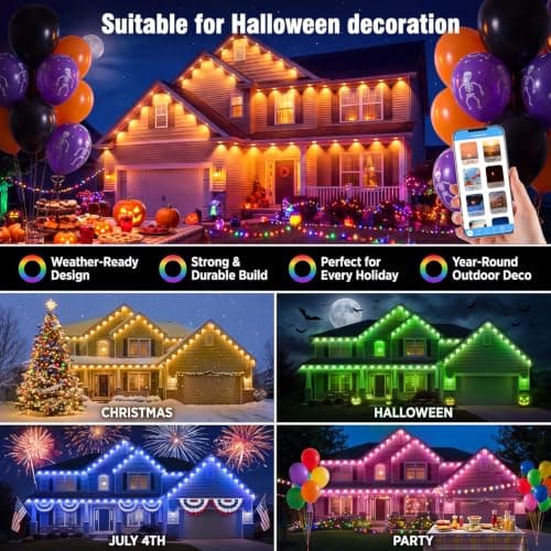200FT RGB Permanent Outdoor Eaves Lights view 2