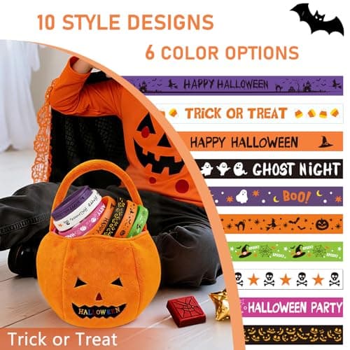 Mersper 30Pcs Magic Witch Rubber Bracelets for Wicked Party Favors, Horror Silicone Bracelets Ghost Spider Spooky Theme Costume Party Accessories for Goodie Bag Fillers (10 Designs) view 6