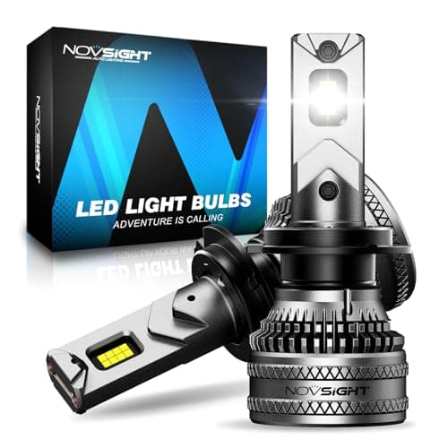 NOVSIGHT 𝐇𝟕/𝐇𝟕 Bulbs Ultra Bright - 70000LM High Power 𝐇𝟕 Light Bulb 6500K White, Effective Heat Dissipation With Turbo Fan, 100,000+ Hours Lifespan, IP68 Waterproof, Pack of 2 — image 1