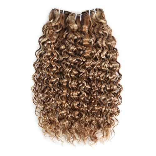 3 Tones 4/27/613 Sun-kissed Blonde Highlight Bundles Human Hair Weave for Black Women Ombre Brown Water Wave Virgin Hair 3 Bundles/Pack 14 16 18 Inch 100g/Bundle view 3