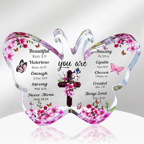 Christian Gifts for Women, Butterfly Inspirational Gifts for Friends, Religious Spiritual Gifts for Her Mom Girl Coworker Sister, Birthday Gift for Women - Acrylic Plaque — image 1