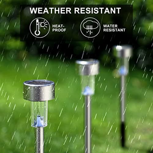 Dream Master Solar Lights Outdoor Waterproof, Stainless Steel LED Landscape Lighting, Solar Garden Lights, Outdoor Decorations for Yard, Pathway, Walkway, Patio, Lawn - 12 Pack(Warm White) view 5