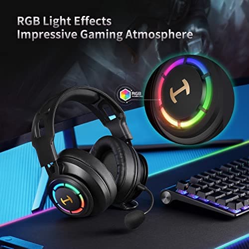 Edifier 7.1 Hi-Res Sound PC Gaming Headset Weird USB Over-Ear Headphone Noise Cancelling Mic RGB Light for PC PS4 Laptop Mac Desktop view 6