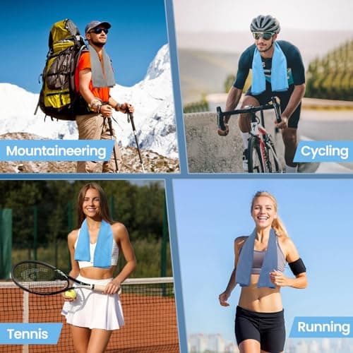 Yaozoon 3 Pack Gym Towel Men Women Quick Dry Microfiber Workout Gear for Body Sweat Sports Exercise Fitness Tennis Running Cycling Hiking Weight Lifting Yoga Towels(3 Pack) view 6