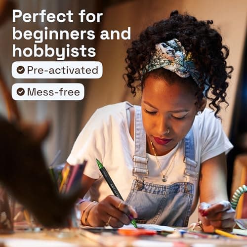 ARTISTRO 36 Precision Dual-Tip Acrylic Paint Markers – Paint Pens Set with Dot & Fine Tips for Fabric, Rock, Glass, Wood, Coloring Books – Classroom & Art Supplies Gift – Teacher Appreciation Gift view 6