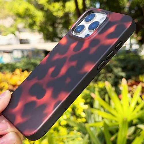 ASONCE Cute Tortoise for iPhone 16 Pro Case - Compatible with MagSafe - Matte Magnetic Design Tortoise Phone Case for Women Girly - Tortoiseshell view 5