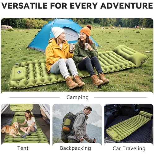 Sleeping Pad for Camping, Built-in Pump with Pillow | Waterproof, Air Mattress for Backpacking, Hiking, Tent, Overnight Travel, Compact & Comfortable for Outdoor Adventures view 6