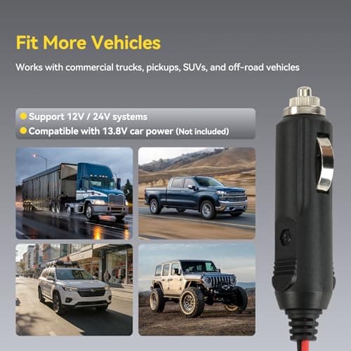 Retevis MB3B CB Radio Kit with Antenna, NRC Noise Cancellation, Long Range CB Mobile Radio, WX Channel, Brightness Color LCD, AM/FM, 12V/24V, EMG Channels 9/19 Radios for Long Haul Trucker Off-Road view 5