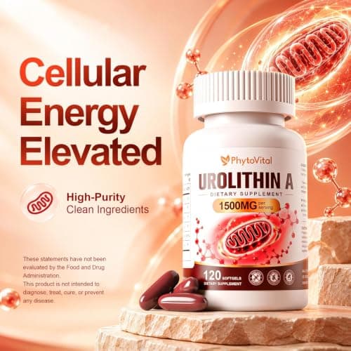 Urolithin A 1500mg Per Serving,120 Softgels 6-in-1 Complex with MCT Oil | Antioxidant Support for Cellular Wellness, Non-GMO, Gluten & Soy-Free,60-Day Supply view 6