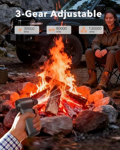 Compressed Air Duster 180000RPM – Super Power Cordless Electric Air Duster with 3-Speed Turbo Fan, Rechargeable Air Blower for Computer, Keyboard, Car, Camera & Home Cleaning view 6